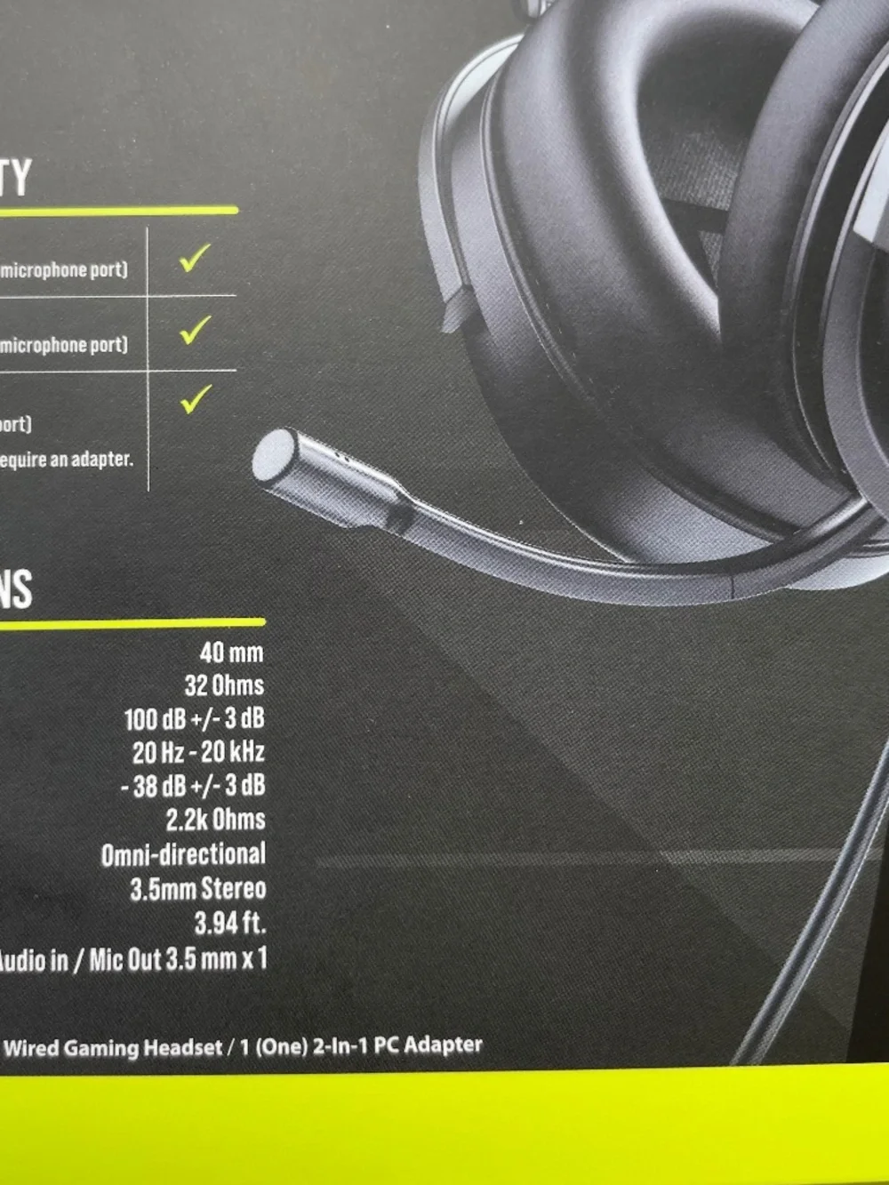 NEW SEALED Titan Stereo Wired Gaming Headset